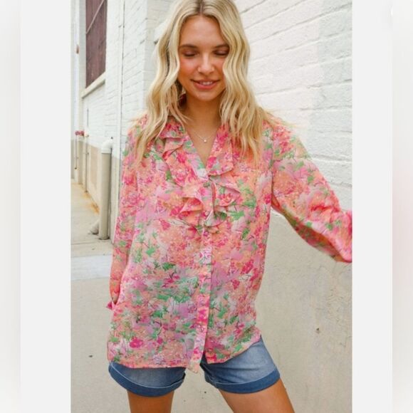 Classy Rose Floral Top - Picture 6 of 7